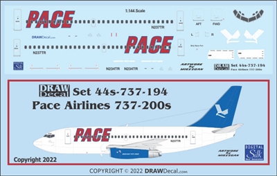 1:144 Pace Airlines Boeing 737-200