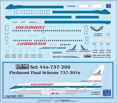 1:144 Piedmont Airlines Boeing 737-300
