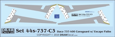 1:144 Boeing 737-400 Corogard (Daco kit, Top surfaces only, with wing escape markings) (Two Sets)