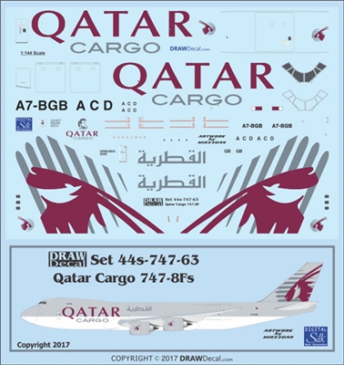 1:144 Qatar Cargo Boeing 747-8F