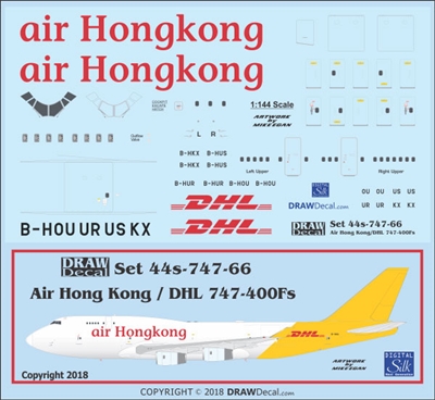 1:144 Air Hong Kong / DHL Boeing 747-400F