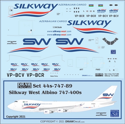 1:144 Silkway Cargo ("albino" cs) Boeing 747-400F