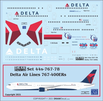 1:144 Delta Airlines (2007 cs) Boeing 767-400ER