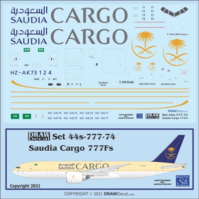 1:144 Saudia Cargo Boeing 777-2F