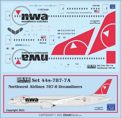 1:144 Northwest Airlines Boeing 787-8