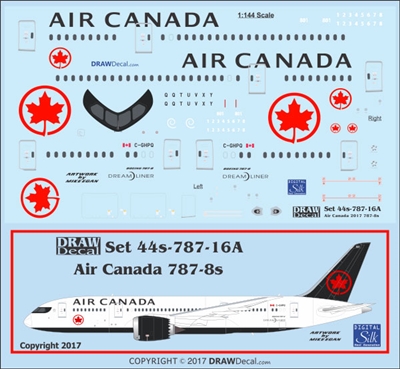 1:144 Air Canada (2017 cs)  Boeing 787-8