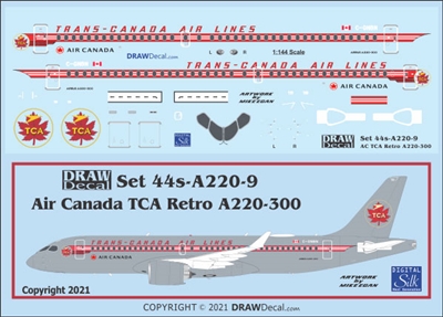 1:144 Trans Canada Airlines (Air Canada 'retro' cs) Airbus A.220-300