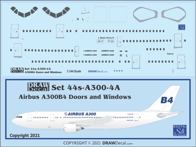 1:144 Airbus A.300B4 Doors & Windows