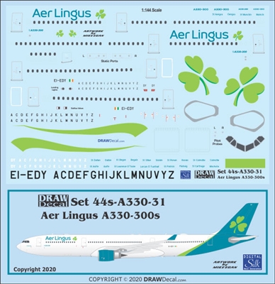 1:144 Aer Lingus (2019 cs) Airbus A.330-300