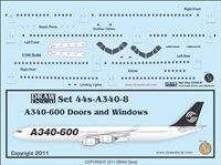 1:144 Airbus A.340-600 Doors & Windows