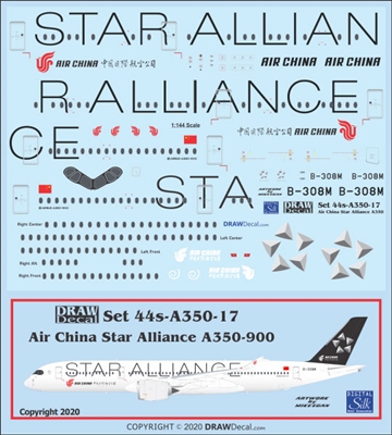 1:144 Air China 'Star Alliance' Airbus A.350-900