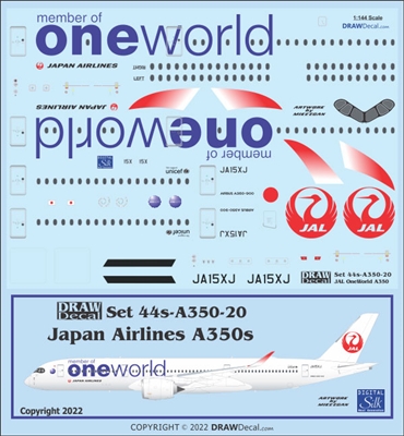 1:144 Japan Airlines  'OneWorld' Airbus A.350-900