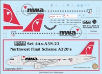 1:144 NWA Northwest Airbus A.320