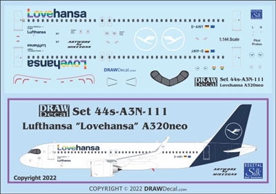 1:144 Lovehansa (2018 cs) Airbus A.320NEO