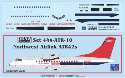 1:144 Northwest Airlink ATR42