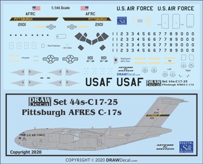 1:144 USAF Pittsburg Air Force Reserve  McDD C17 Globemaster III