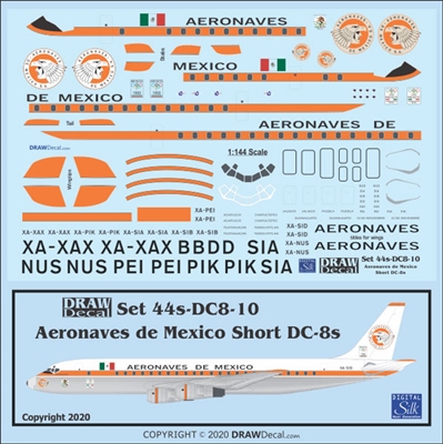 1:144 Aeronaves de Mexico Douglas DC-8-21 / -51