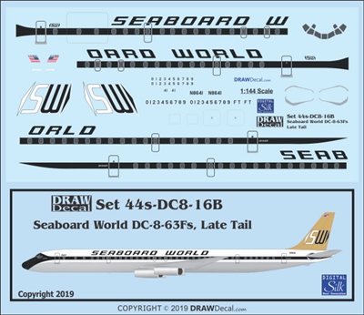 1:144 Seaboard World (later tail) Douglas DC-8-63F