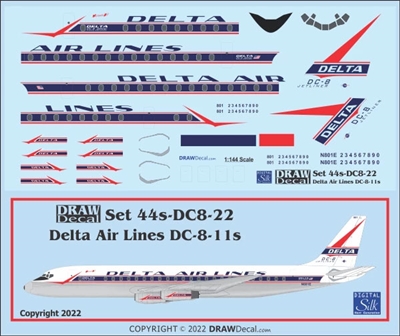 1:144 Delta Airlines (delivery cs) Douglas DC-8-11