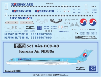 1:144 Korean Air McDD MD80