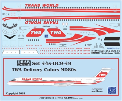 1:144 Trans World Airlines  McDD MD-80