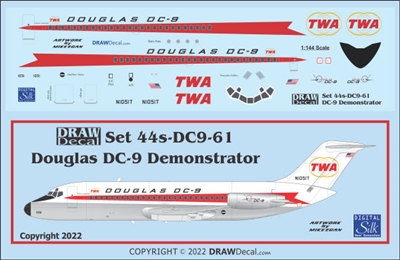 1:144 Douglas Demonstrator' / TWA (twin globe cs) Douglas DC-9-10