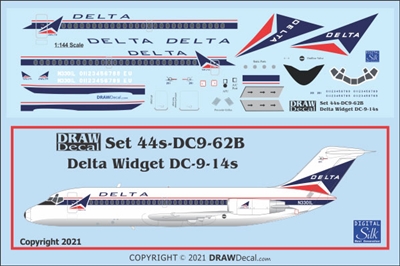 1:144 Delta Airlines (widget cs) Douglas DC-9-14
