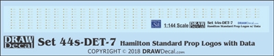 1:144 Hamilton Standard Prop Logos (180) with Data Blocks