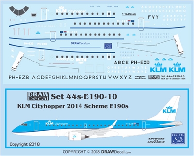 1:144 KLM Cityhopper (2014 cs) Embraer 190