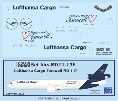 1:144 Lufthansa Cargo (2018 cs) "Thank You MD11 Farewell" McDD MD-11F