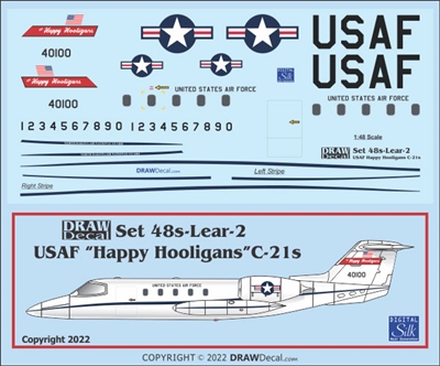 1:48 USAF North Dakota ANG 'Happy Huuligans' Learjet C-21 (Lear 35A)