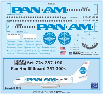 1:72 Pan Am ('Billboard' cs) Boeing 737-200