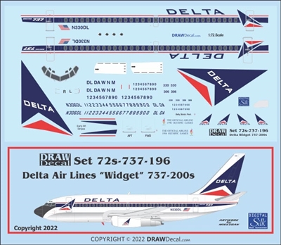 1:72 Delta Airlines 'Widget' Boeing 737-200