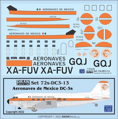 1:72 Aeronaves de Mexico Douglas DC-3