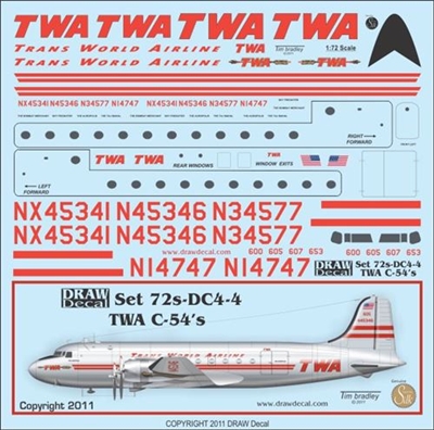1:72 Trans World Airlines Douglas DC-4