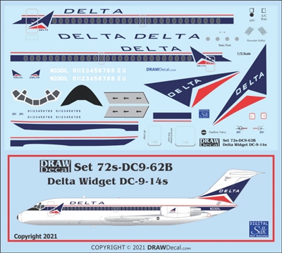 1:72 Delta Airlines (widget cs) Douglas DC-9-14