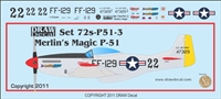 1:72 N.A. P.51D Mustang "Merlin's Magic"