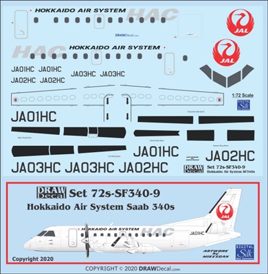 1:72 Hokkaido Air System Saab 340B