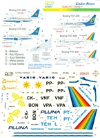 1:200 Varig, Pluna, Trans Brazil Boeing 737