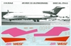 1:144 Air West (Orange & Pink) Boeing 727-100