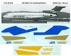 1:144 Air West (Blue & Gold) Boeing 727-100