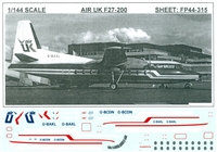 1:144 Air UK Fokker F.27 Friendship 200