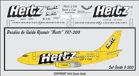 1:200 Ryanair 'Hertz Rent A Car' Boeing 737-200