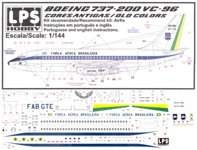 1:144 F.A. Brazilia (Brazilian Air Force)  Boeing 737-200