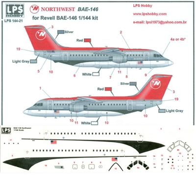 1:144 Northwest Jet Airlink Bae RJ85 (146-200A)