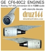 1:200 GE CF6-80C2 Engines (4) for Boeing 747-400 (Later Version)