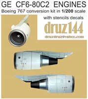 1:200 GE CF6-80C2 Engines (2) for Boeing 767-200/-300