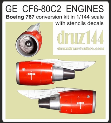 1:144 General Electric CF6-80C2 Engines (2), Boeing 767-200/-300