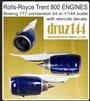 1:144 Rolls-Royce Trent 800 Engines (2), Boeing 777