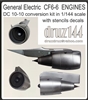 1:144 General Electric CF6-6 Engines for DC-10-10